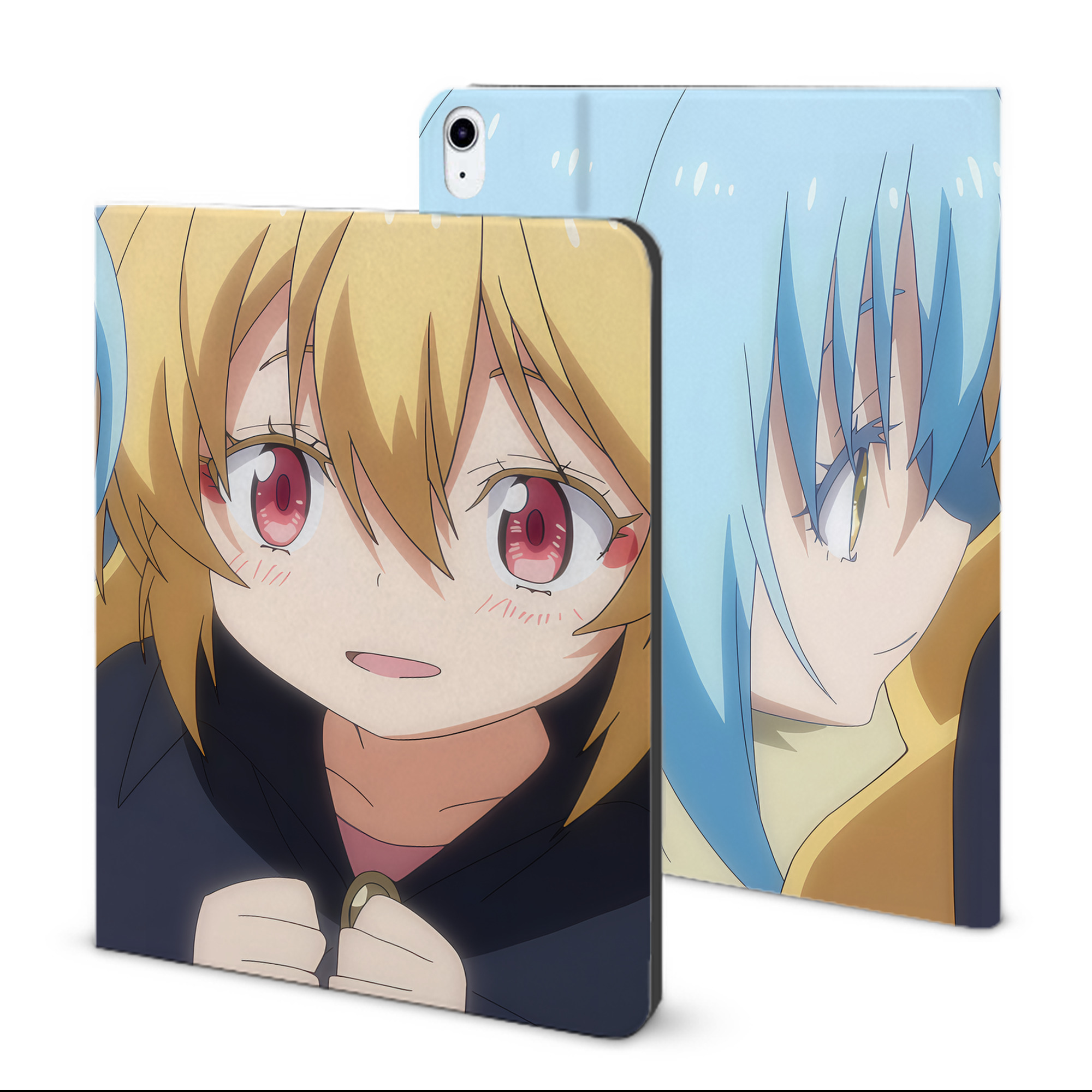 （画像用） 転スラ Regarding Reincarnated to Slime IPad ケース ブック型 PUレザー TPU 耐衝撃 軽量 薄型 ペン収納なし 全面保護 IPad 各モデル対応